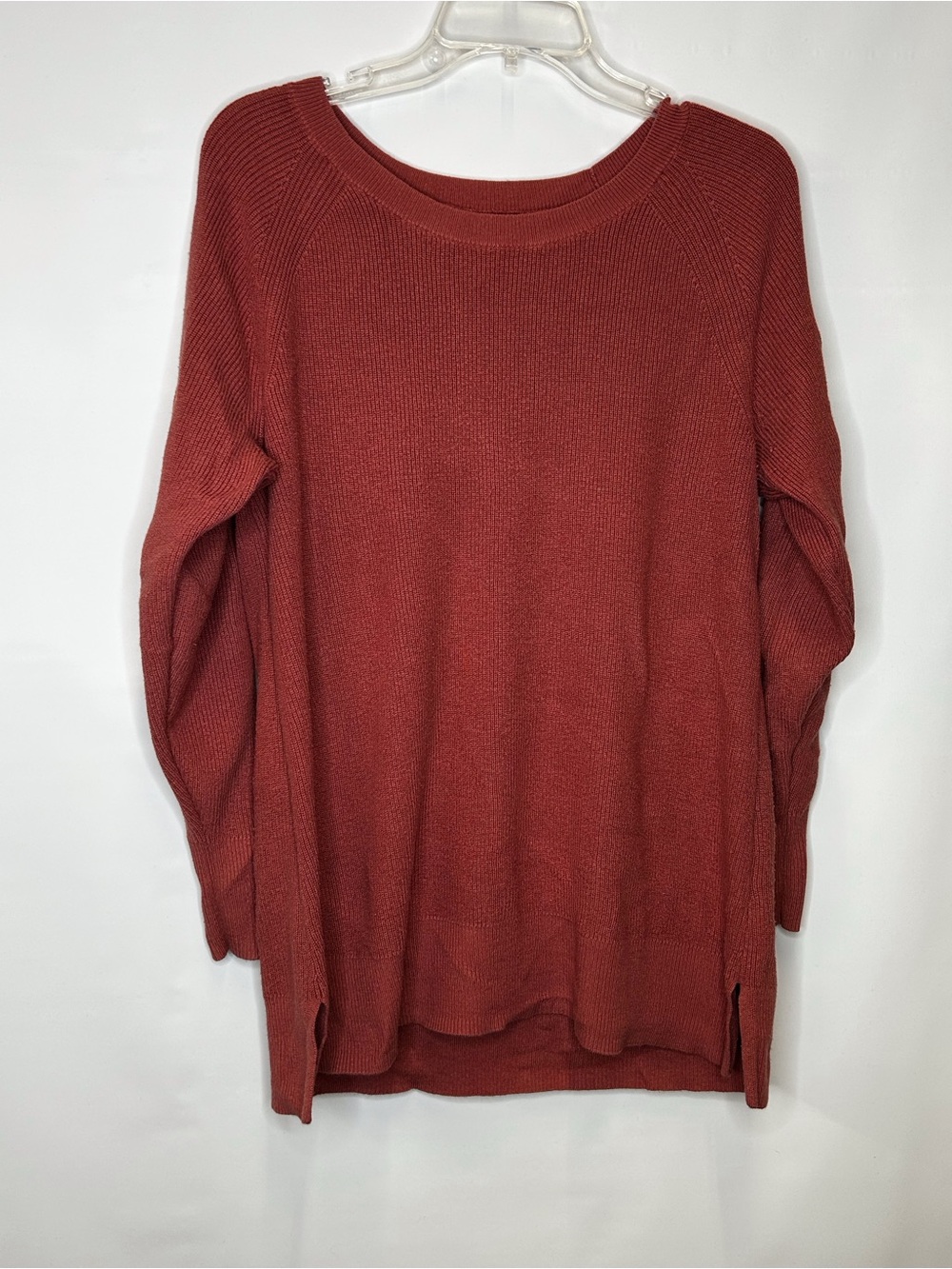LC Lauren Conrad Rust Scoop Neck Long Sleeve Sweater